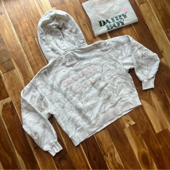 NWOT Limited Edition Dairy Boy Paige Lorenze Pink Puff Logo Woodland Camo hoodie - Picture 12 of 13